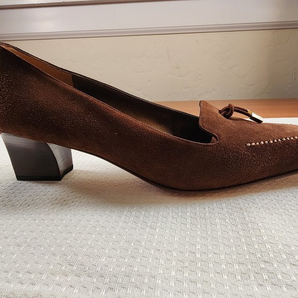 Italian Brown Suede Pumps (MAB Studio) - Picture 2 of 6